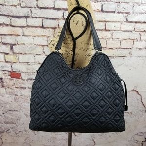 Tory Burch Marion Black Nylon Large Baby Bag